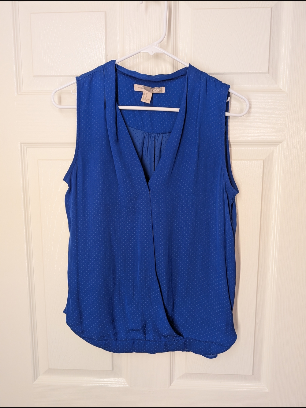 Forever 21 Sleeveless V-Neck Blouse - Royal Blue